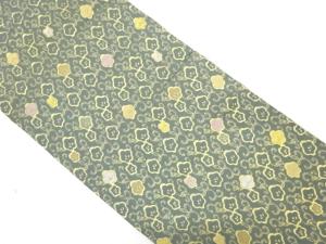 アンティーク　花唐草模様織り出し名古屋帯（着用可）